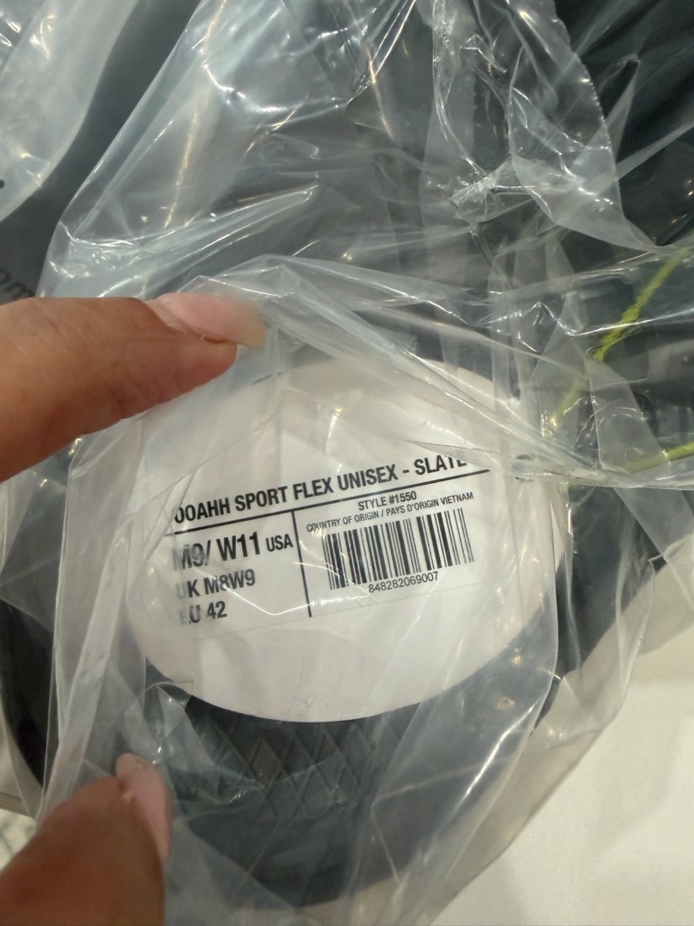 OOFOS OOahh Sport Flex Slide Slate M9/W11 New Sealed - Picture 8 of 8